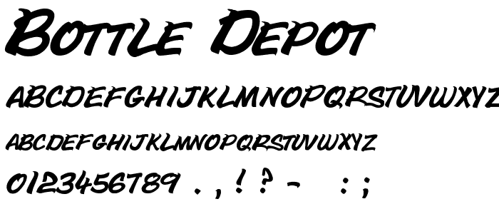 Bottle Depot font